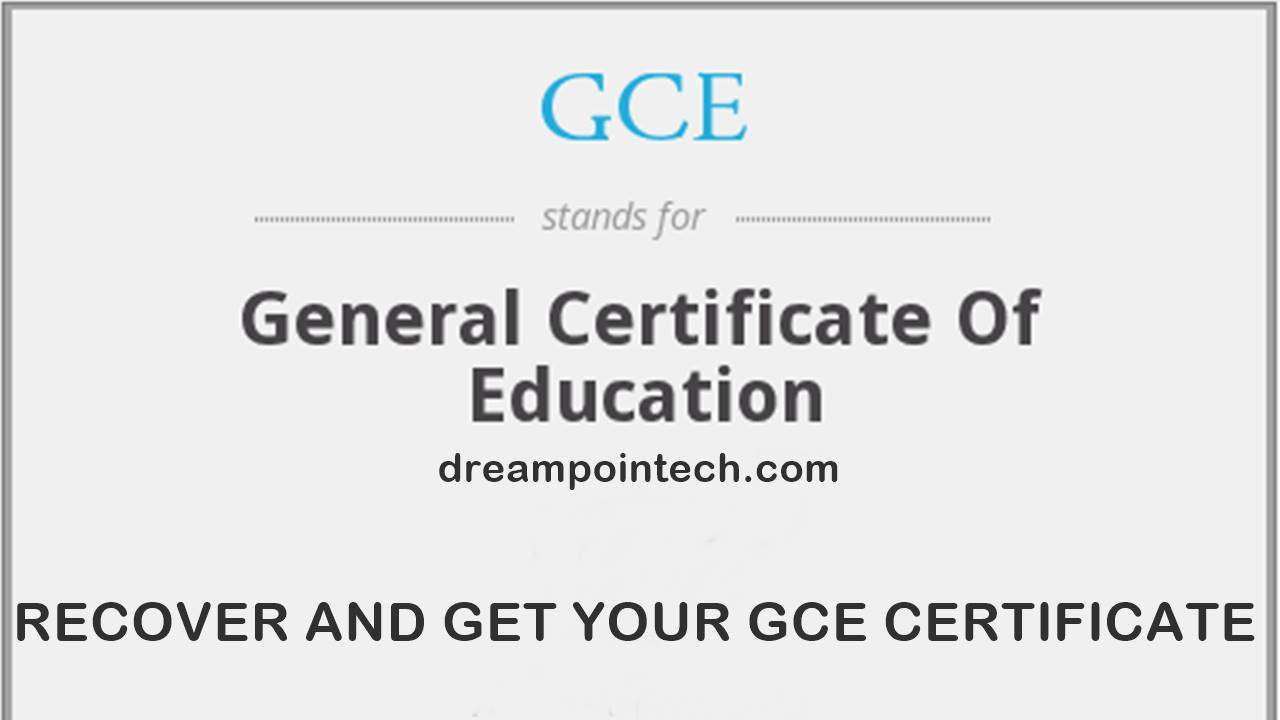 w to Recover Lost GCE Certificate in Cameroon